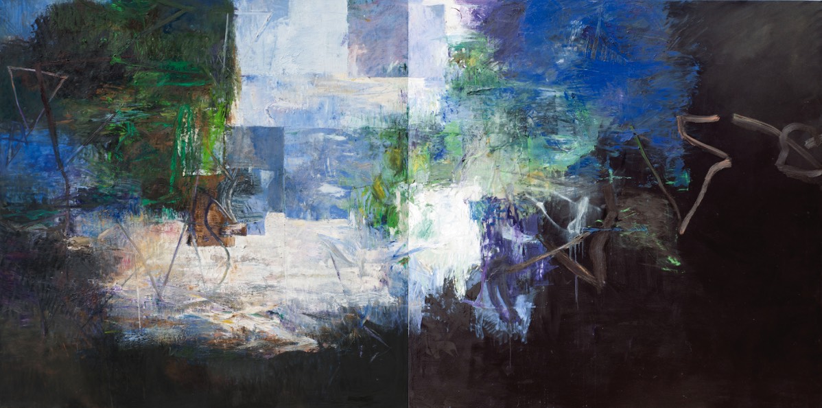 Frondaisons comme métaphore, 2008 - 200 x 400 cm